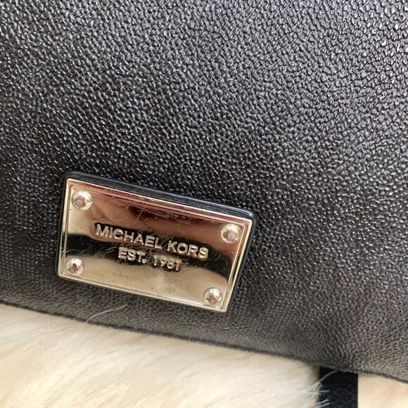 MICHAEL KORS Black Coated Canvas & Leather North South XBody Messenger Bag - Picture 2 of 16